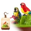 HWD Voice-Activated Induction Birds Birdcage Toy, Talking Chirping Fluttering Parrot Birds Toys Gifts for Baby Toddler Kids Children (A) view 4