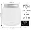 Mczxon Large Coin Jar Bank, Big Clear Plastic Coin Money Tip Change Saving Piggy Jar with Silver Slotted Lid, Large Plastic Coins Piggy Money Change Clear Bank Jar for Adults Teens Kids Girls Boys view 2
