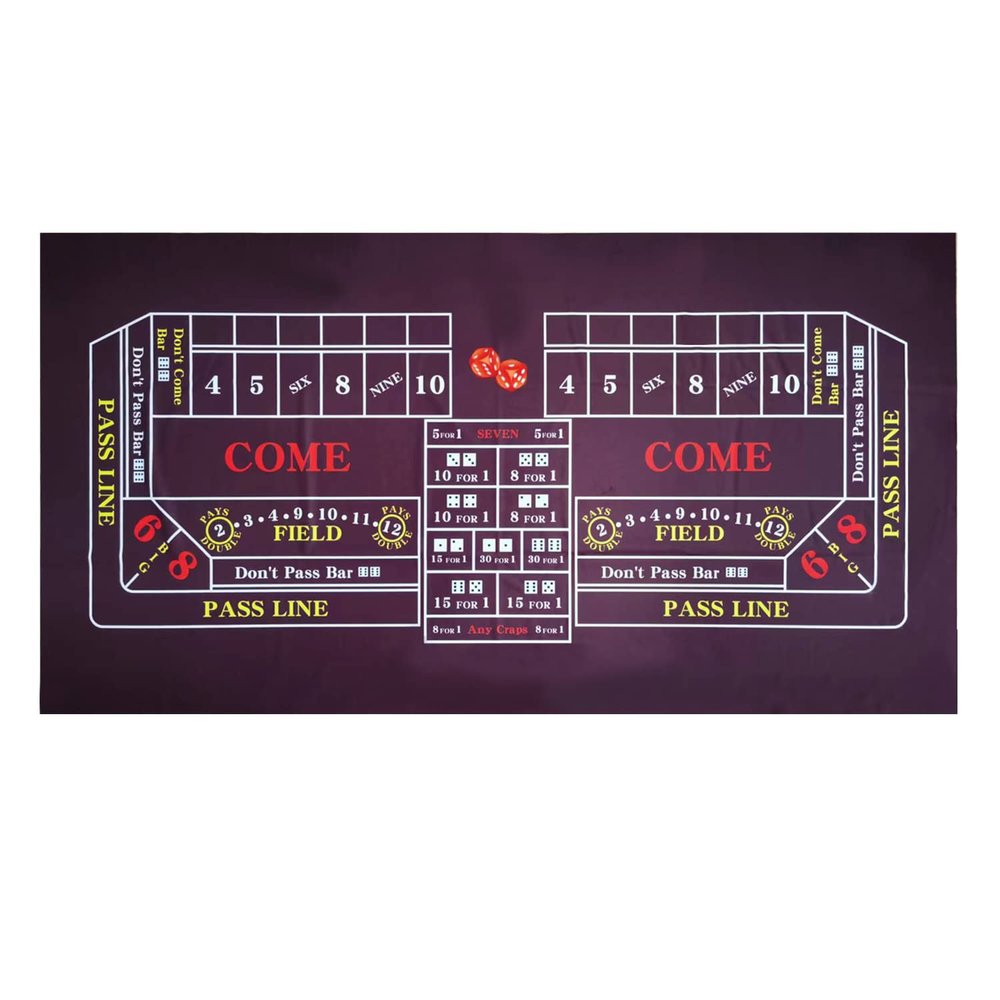 BALIKEN Tabletop Casino Felt 36"x72" for Craps Casino Table Top Felt Layout Mat