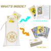 IXIGER Tarot Cards Deck with Guide Book, for Beginners and Expert Readers, Bronzing Tarot Cards Standard Size 4.75" x 2.76",78 Classic with White Velvet Pouch Bag view 3