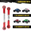 RCAWD Turnbuckles Tie Rod Set for 1/10 Arrma 3s Vorteks Senton Granite Big Rock Typhon Upgrades Link Linkage Rod, Adjustable Toe Link, Hopups Parts #AR330446 Red view 2
