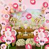 36pcs Pink Farm Animal Balloons Girls, 12 Inch Cow Sheep House Pig Car Donkey Latex Balloons Farm Animal Birthday Party Supplies Pink Farmhouse Baby Shower Decorations for Kids Barnyard Themed Party view 2