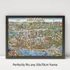 1000 Piece Adult Jigsaw: 1980 | Philadelphia Puzzle map | Jigsaw Puzzle Game for Adults | Fun Activity | Family Entertainment view 3