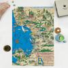 1000 Piece Adult Jigsaw Puzzle - 1966 | Santa Cruz County On Monterey Bay | San Francisco view 2