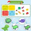 Dough Tools Play for Kids-Dough Accessories Molds Dinosaur Fruit Roller Cutter Scissor and Storage Box, Party Favors Set for Age 3+ view 3