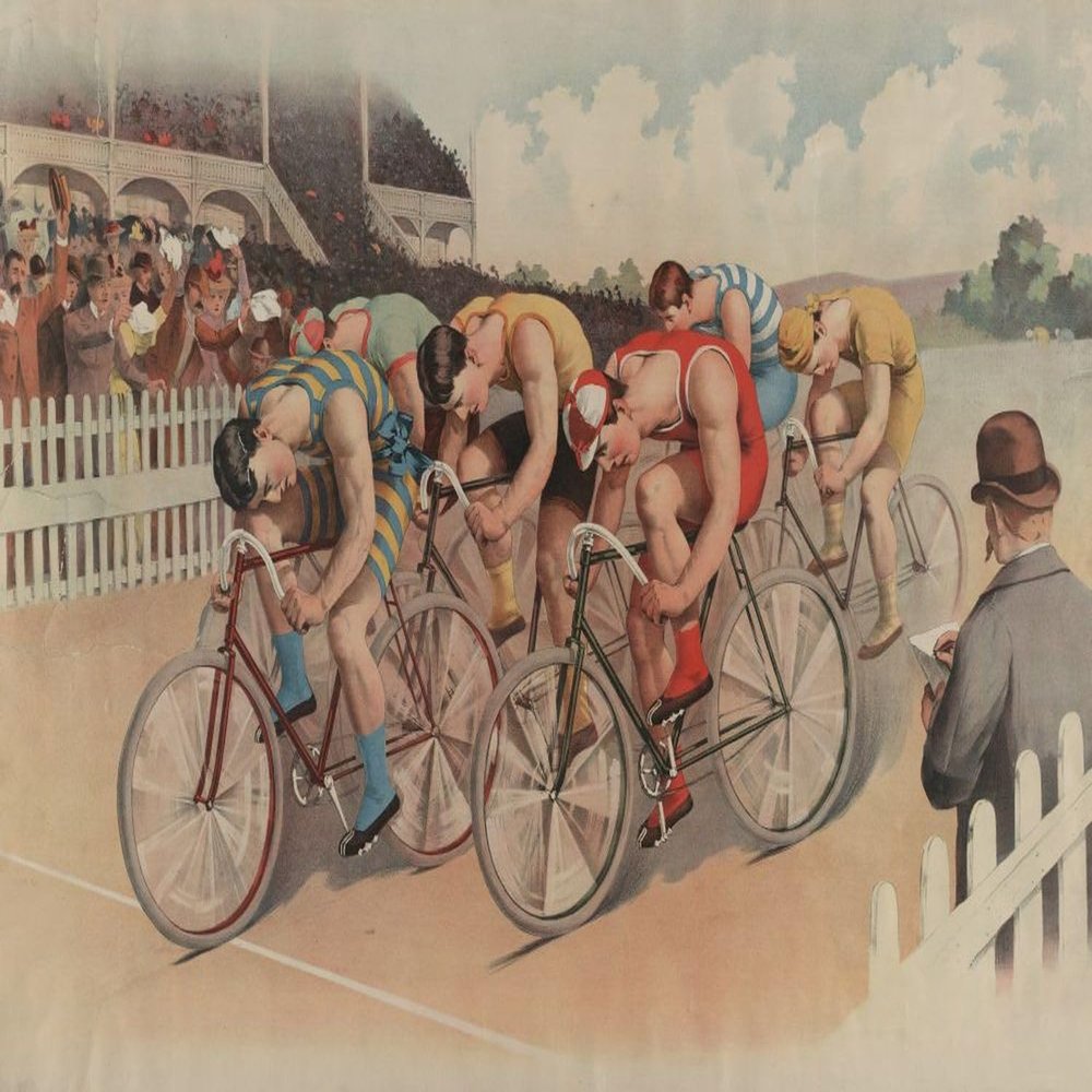 1000 Piece Jigsaw Puzzle | 1895 | Bicycle Race Scene | Historic Cycling Puzzle
