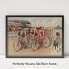 1000 Piece Jigsaw Puzzle | 1895 | Bicycle Race Scene | Historic Cycling Puzzle view 3