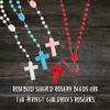 Needzo Plastic Bulk Rosaries with Rosebud Shaped Beads, Colorful Cross Prayer Bead Necklaces (Pack of 100) view 4