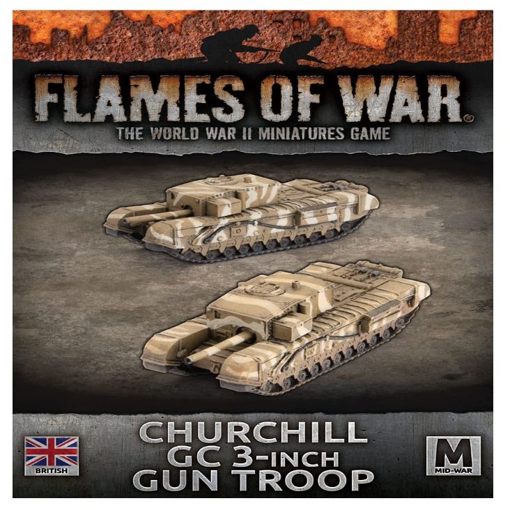 Flames of War: British Churchill GC 3-Inch Gun Troop (Mid-War) BBX67