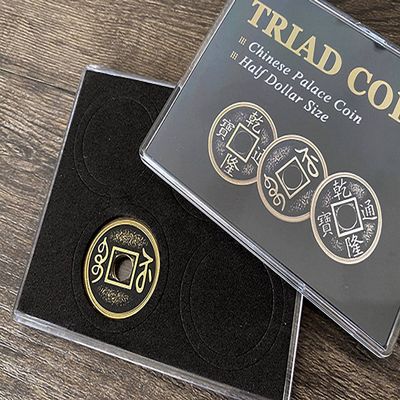 Bemagic007 Triad Coins - Chinese Palace Coin - Magic Tricks, Stage Magic, Party Magic, Magic Prank.Fire Magic,Coin Magic, Illusion Magic (Half Dollar Size)