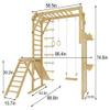 Avenlur Grove 8-in-1 Indoor Jungle Gym with Gymnastic Rings, Climbing Rope, Swing, Slide, Monkey Bars, Rope Wall Net, and Wooden and Rope Ladder - Jungle Play Set for Kids Ages 2-11 Years Old view 3