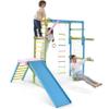 Avenlur Grove 9-in-1 Indoor Jungle Gym Playground: Montessori Waldorf Style Wood PlaySet for Kids, and Toddlers Features Monkey Bars, Rope Wall Net, Ladder, Climber, Slide, Ring Set. Ages 2-11yrs view 1
