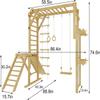 Avenlur Grove 9-in-1 Indoor Jungle Gym Playground: Montessori Waldorf Style Wood PlaySet for Kids, and Toddlers Features Monkey Bars, Rope Wall Net, Ladder, Climber, Slide, Ring Set. Ages 2-11yrs view 3