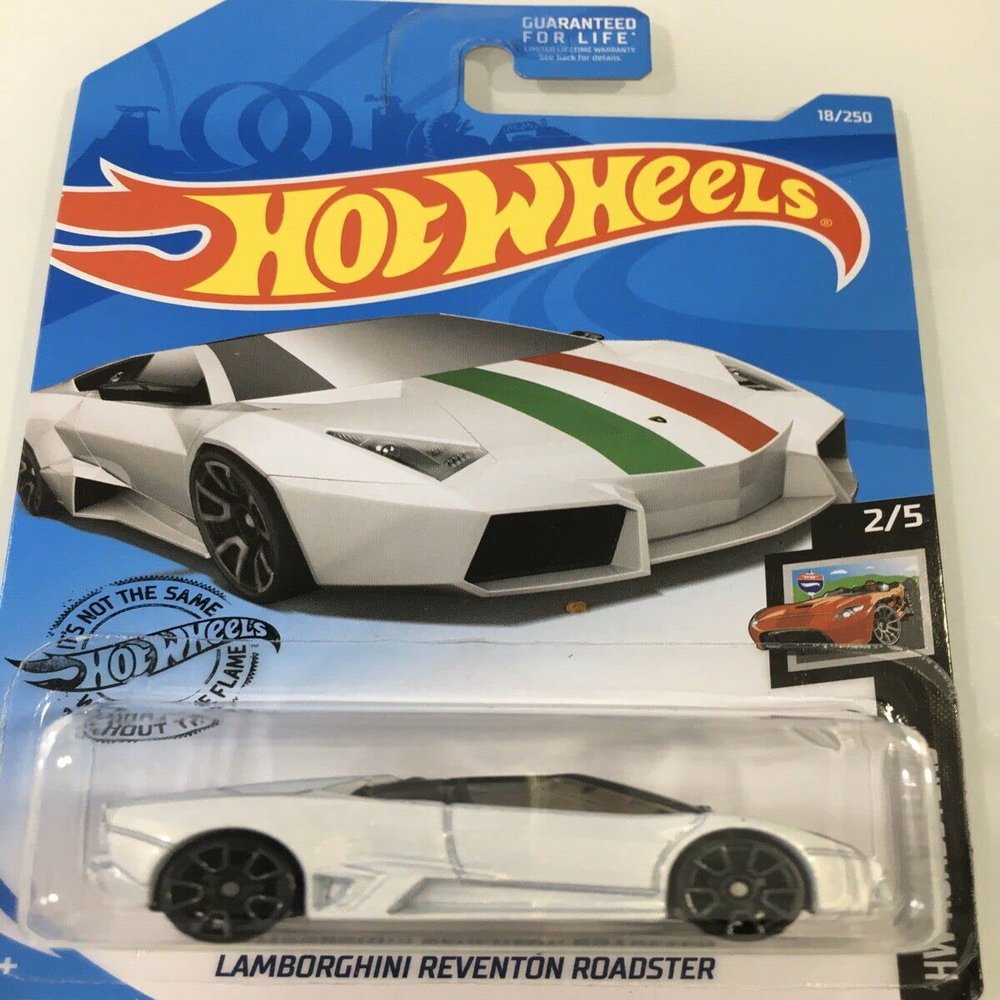 DieCast Hot Wheels Lamborghinis Reventon Roadster (White), HW Roadsters 2/5