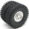 4pcs 1.9 Beadlock Wheels and Tires Height 120mm Tyre & Aluminum Rims with Heavy Metal Rings for 1/10 RC Mud Crawler Truck SCX10 TRX4 CC01, HS700651 view 2