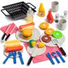 27 PCS Kids BBQ Grill Playset Backyard Barbecue Play Grill Toy Set for Toddlers, Play Food Sets for Kids Kitchen view 1