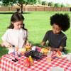 27 PCS Kids BBQ Grill Playset Backyard Barbecue Play Grill Toy Set for Toddlers, Play Food Sets for Kids Kitchen view 2