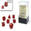 Chessex Dice Set  10mm Glitter Red/Gold Polyhedral Dice Set  Dungeons and Dragons D&D DND TTRPG Dice  Includes 7 Dice - D4 D6 D8 D10 D12 D20 D%, (CHX20504) view 2