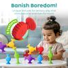 BUNMO Bath Toys Suction - Connect, Build, Create - Bath Toys - Hours of Fun & Creativity - Fine Motor Skills - Stimulating Sensory Toys - Non-Mouthable Toy 3+ - Textured 44 Pack view 3
