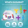 BUNMO Bath Toys Suction - Connect, Build, Create - Bath Toys - Hours of Fun & Creativity - Fine Motor Skills - Stimulating Sensory Toys - Non-Mouthable Toy 3+ - Textured 44 Pack view 4