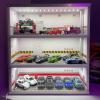 Garage Display Case Collectible Display Show Case with LED Lights,Model Car Display Case for 1:64 Scale Mini Car Parking Space Scene Collectible Gift Decoration 3 Layer Model Car Parking Lot Garage view 1