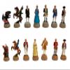 American Revolutionary War of Independence Hand Painted Luxury Pewter Chessmen & Georgio Chess Board from Italy view 2