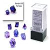 Chessex Dice Set  10mm Nebula Nocturnal/Blue Luminary Polyhedral Dice Set  Dungeons and Dragons D&D DND TTRPG Dice  Includes 7 Dice - D4 D6 D8 D10 D12 D20 D% (CHX20557) view 1