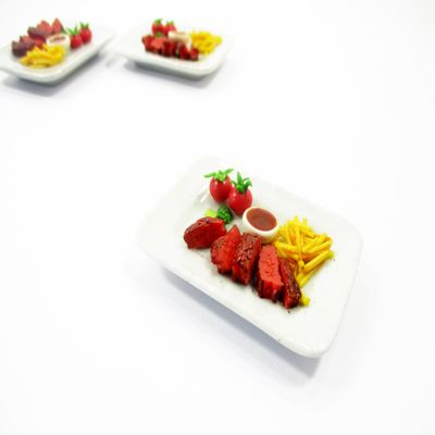 Dollhouse Miniatures Food Steak Grill 1:6 16214