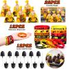 Lorfancy 150 Pcs Construction Party Favors Kids Toddler Construction Toys Trucks Stickers Goodie Bag Shovel Wristband Flashlight Keychain Vehicles Toy Birthday Party Supplies for Boys Girls view 4