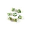 Chessex Dice Set  10mm Marble Green/Dark Green Plastic Polyhedral Dice Set  for Dungeons and Dragons D&D DND TTRPG Dice  Includes 7 Dice - D4 D6 D8 D10 D12 D20 D% (CHX20409) view 2