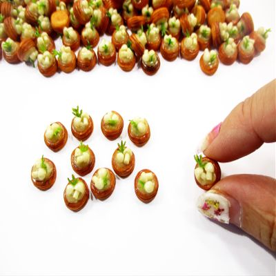 Lot 50 Loose Mushroom Puff Pie Dollhouse Miniatures Food Bakery Charms 16225