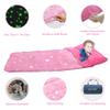 Kids Sleeping Bag for Girls, Glow in The Dark Slumber Bag for Kids with Pillow, Soft Sleeping Bag for Toddler, Sleeping Bags for Girls Boys Daycare, Naps and Sleepovers,63" x 29" view 3