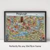 1000 Piece Adult Jigsaw Puzzle | 1978 map of Pittsburgh Pennsylvania | Pittsburgh Puzzle Map view 3