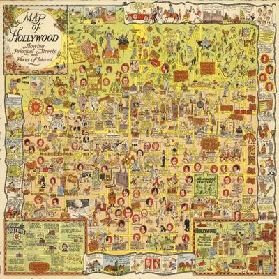 1928 Map of Hollywood Puzzle | 1000 Piece Jigsaw Puzzle for Adults | History & The Movies
