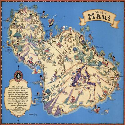 1000 Piece Adult Jigsaw Puzzle | 1931 | Island of Maui Hawaii | Hawaiian Islands - Maui Hawaii Puzzle 1000 Pieces