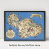 1000 Piece Adult Jigsaw Puzzle | 1931 | Island of Maui Hawaii | Hawaiian Islands - Maui Hawaii Puzzle 1000 Pieces view 3