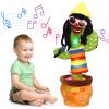 MIAODAM Dancing Cactus, Funny Style 270 Degree Rotation Talking Baby Toy for Big Kids and Adults, Repeats What You Say Colorful Glowing Singing Cactus Toy view 1