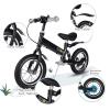 bikeboy Balance Bike 14 Inches, Dual Use Kids Bike for 2-6 Years Old, Shock Absorbers, Fenders, Pedals, Auxiliary Wheels, Black view 3