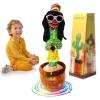 MIAODAM Dancing Cactus, Talking Plush Toy with Funny Style 270 Degree Rotation for for Baby Boys and Girls, Singing Baby Toy Repeats What You Say Colorful Glowing Singing Cactus Toy view 1