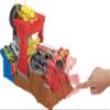 Hot Wheels Monster Trucks Playset & Toy Truck, Arena Smashers 5-Alarm Fire Crash Challenge, 1:64 Scale Firetruck & Crushable Car view 4