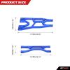 RCAWD Suspension Arms A-Arms Set for X-Maxx 1/5 1/6 Upgrades, Upper & Lower, Front & Rear, Left & Right, Hop Ups Parts for #7729, #7730, # 77086-4 Blue view 3