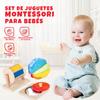 Montessori Baby Toys Play Kit - Mirror, Peekaboo, Knob Puzzle, Spinning Drum, Rainbow Ball - 6-12 Months Toddlers view 4