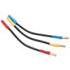 RiToEasysports 3Pcs Rc Motor Cable,4Mm Rc Banana Plug Connector Extension Cable for Rc Car, Boat, Aircraft and Other Motor Esc Connection Car Model Accessory view 1