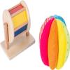 Montessori Baby Toys Play Kit Montessori Mirror Peekaboo Knob Puzzle, Medium Spinning Drum and Rainbow Fabric Ball Kit Toys for6-12Months Toddlers (Play Kit 3) view 1