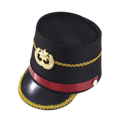 Aislor Band Major or Toy Soldier Hat Costume Headband Kids Nutcracker Hat Accessories Type A Black One Size