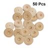 Ciieeo 50pcs Wooden Small Wheels DIY Crafts Toy Accessories for Kids Handmade Round Wheel Models view 2