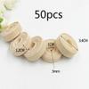 Ciieeo 50pcs Wooden Small Wheels DIY Crafts Toy Accessories for Kids Handmade Round Wheel Models view 3
