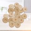 Ciieeo 50pcs Wooden Small Wheels DIY Crafts Toy Accessories for Kids Handmade Round Wheel Models view 4