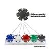 SEETOOOGAMES Poker Chip Tray Rack - Clear Acrylic Casino Chip Holder - Chips Storage Display Case for Texas Hold'em, Blackjack, Gambling, Poker Clubs, Parties or Home Casino Nights - 10 Pack view 2