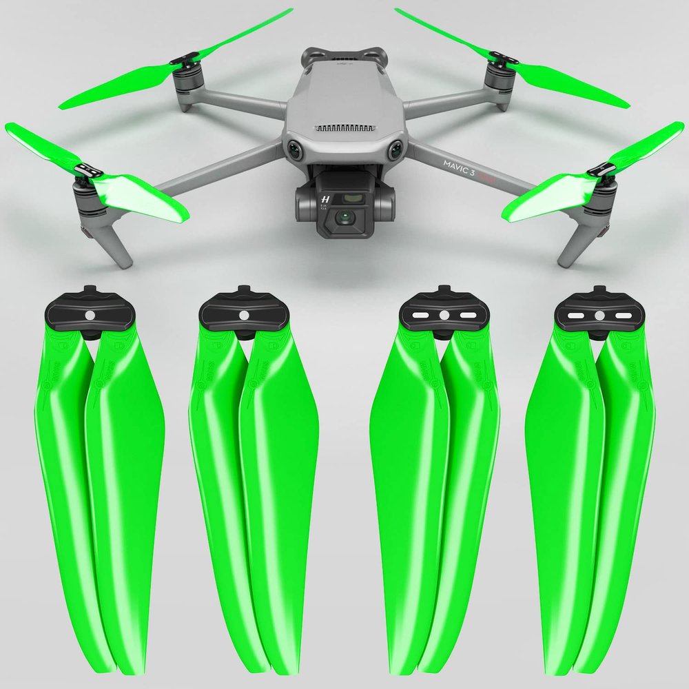 Master Airscrew Stealth Propellers for DJI Mavic 3 & Mavic 3 Pro/Cine/Enterprise/Classic/3T/3M - Green, 4 pcs